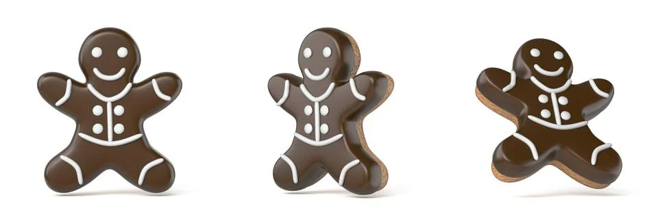 Gingerbread man 3D Stock Illustration