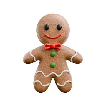Gingerbread man 3D Stock Illustration