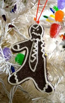 Gingerbread man angry Stock Photos