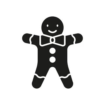 Gingerbread man christmas icon vector basic design simple and modern Illustrazione stock