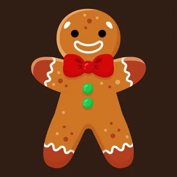 Gingerbread man. Christmas vector illustration Illustrazione stock