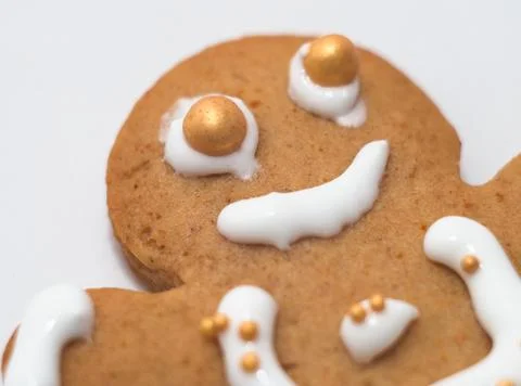 Gingerbread Man Closeup Stock Photos