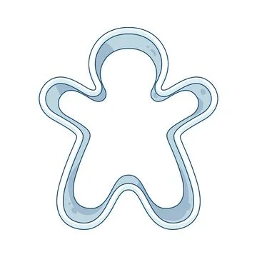 Gingerbread man cookie cutter Stock Illustration