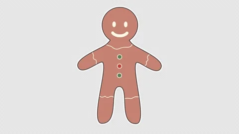 Gingerbread man cookie Stock Footage 340215195