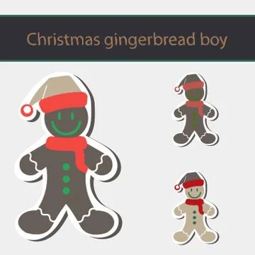 Gingerbread Man Cookie. Stock Illustration