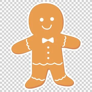Gingerbread man cookie Stock Illustration