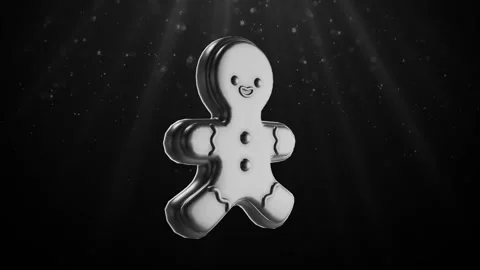 Gingerbread man cookie Loop Stock Footage 308019138