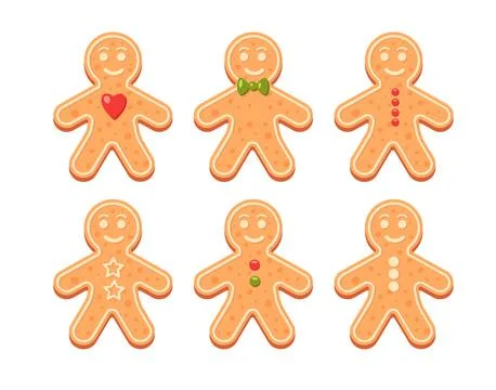 Gingerbread man cookies Stock Illustration