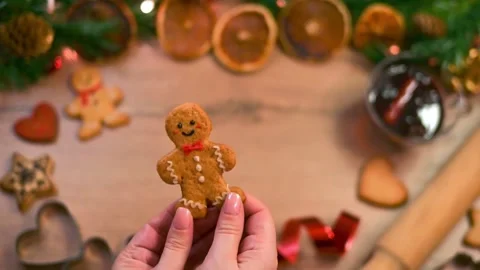 Gingerbread man dance Stock Footage 294936075