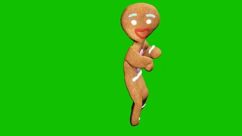 The gingerbread man is dancing a Christmas dance. The concept of the celebration Stock Footage 120457083
