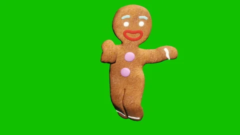 The gingerbread man is dancing a Christmas dance. The concept of the celebration Stock Footage 120457533