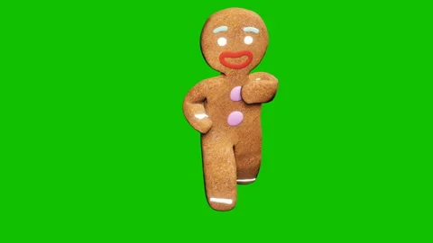The gingerbread man is dancing a Christmas dance. The concept of the celebration Stock Footage 120457737