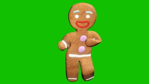 The gingerbread man is dancing a Christmas dance. The concept of the celebration Stock Footage 120457904