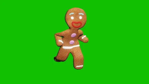 The gingerbread man is dancing a Christmas dance. The concept of the celebration Stock Footage 120458463