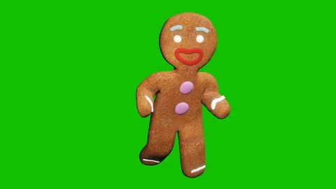 The gingerbread man is dancing a Christmas dance. The concept of the celebration Stock Footage 120458712
