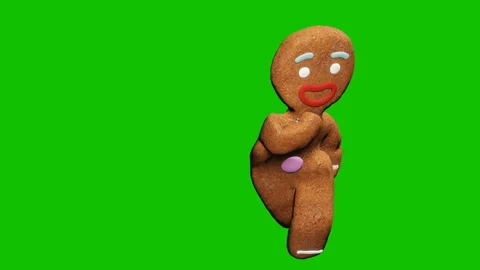 The gingerbread man is dancing a Christmas dance. The concept of the celebration Stock Footage 120458867