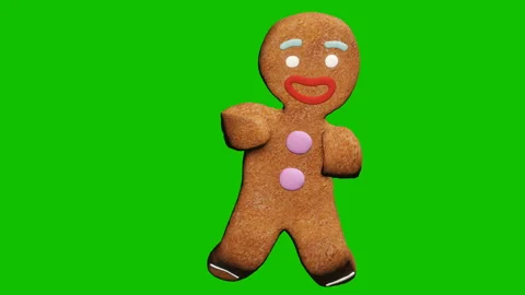 The gingerbread man is dancing a Christmas dance. The concept of the celebration Stock Footage 120459124