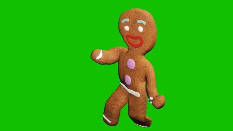 The gingerbread man is dancing a Christmas dance. The concept of the celebration Stock Footage 120459201