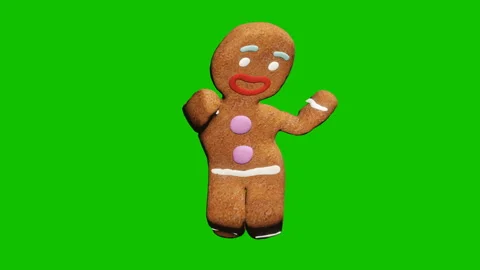 The gingerbread man is dancing a Christmas dance. The concept of the celebration Stock Footage 120459554