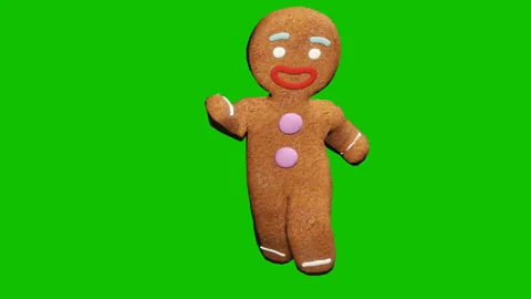 The gingerbread man is dancing a Christmas dance. The concept of the celebration Stock Footage 120459798