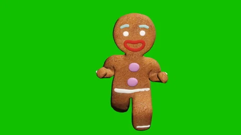 The gingerbread man is dancing a Christmas dance. The concept of the celebration Stock Footage 120460141