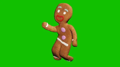 The gingerbread man is dancing a Christmas dance. The concept of the celebration Stock Footage 120460846