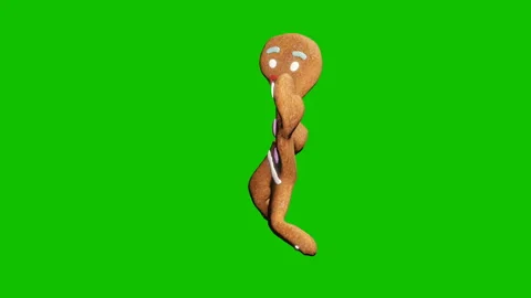 The gingerbread man is dancing a Christmas dance. The concept of the celebration Stock Footage 120461386