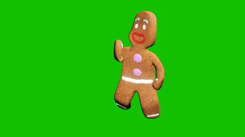 The gingerbread man is dancing a Christmas dance. The concept of the celebration Stock Footage 120461696