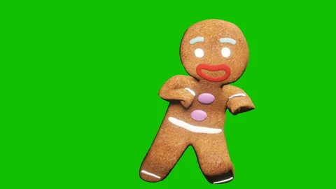 The gingerbread man is dancing a Christmas dance. The concept of the celebration Stock Footage 120461915