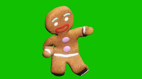 The gingerbread man is dancing a Christmas dance. The concept of the celebration Stock Footage 120462041