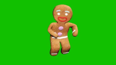 The gingerbread man is dancing a Christmas dance. The concept of the celebration Stock Footage 120462409