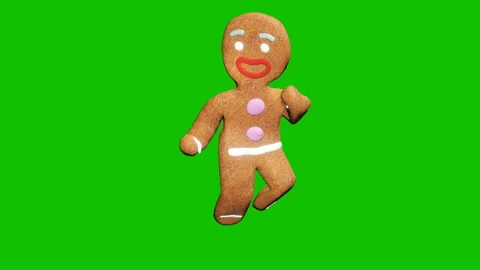 The gingerbread man is dancing a Christmas dance. The concept of the celebration Stock Footage 120462845