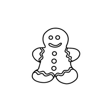 Gingerbread man. Doodle style. Vector illustration Stock Illustration