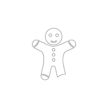 Gingerbread man. flat vector icon Illustrazione stock