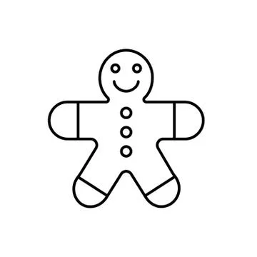 Gingerbread man icon element of bakery icon for mobile concept and web apps.  Illustrazione stock
