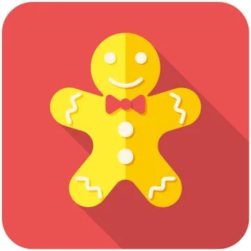 Gingerbread man icon Stock Illustration