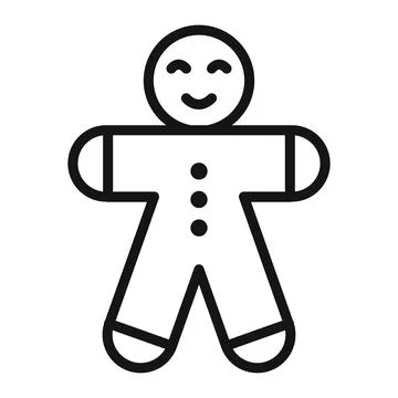 Gingerbread Man Icon Pack Festive Cookie Illustrations for Holiday Baking イラスト素材