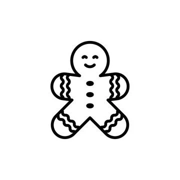 Gingerbread Man Icon Set Festive Cookie Illustrations for Holiday and Bakin.. Stock Illustration