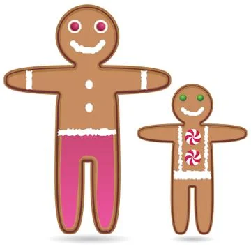 Gingerbread man Stock Illustration