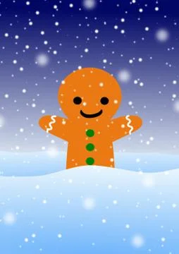 Gingerbread man Stock Illustration