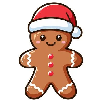 Gingerbread Man. The isolated object on a white background. Christmas cookies Stock Illustration