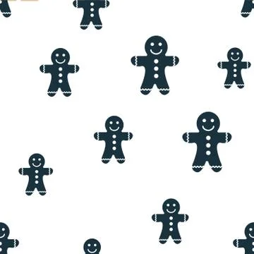 Gingerbread man pattern background cover creative design. 100 percent seamless 스톡 일러스트