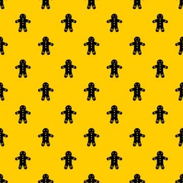 Gingerbread man pattern vector Illustrazione stock