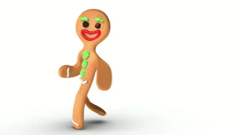 Gingerbread man is reconsidering Video stock 21701388