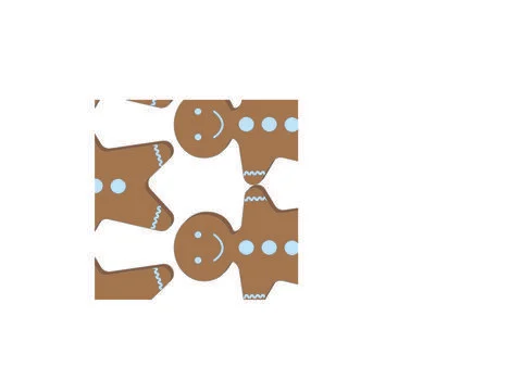 Gingerbread Man. Seamless pattern. Illustrazione stock