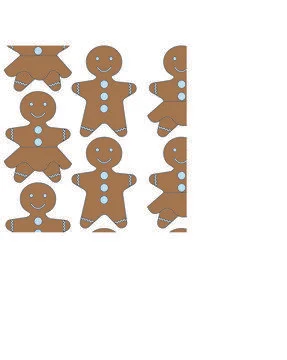 Gingerbread Man. Seamless pattern. Stock Illustration