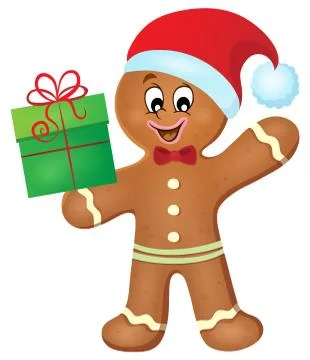 Gingerbread man theme image - eps10 vector illustration. Stock-Illustration
