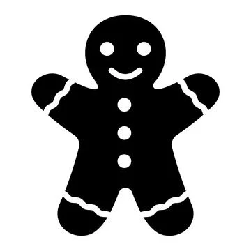 Gingerbread man Vector Icon Design Illustration Stock Illustration