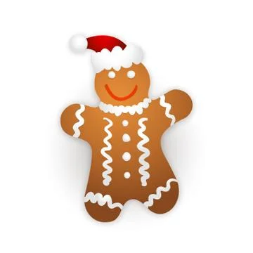 Gingerbread man on a white background. イラスト素材