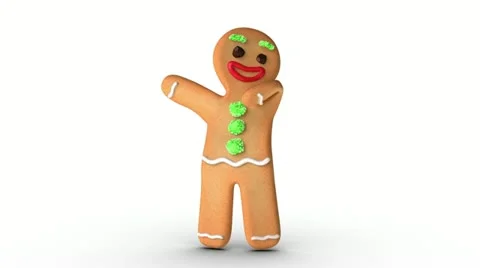 Gingerbread man is yawning Vídeo Stock 21705990